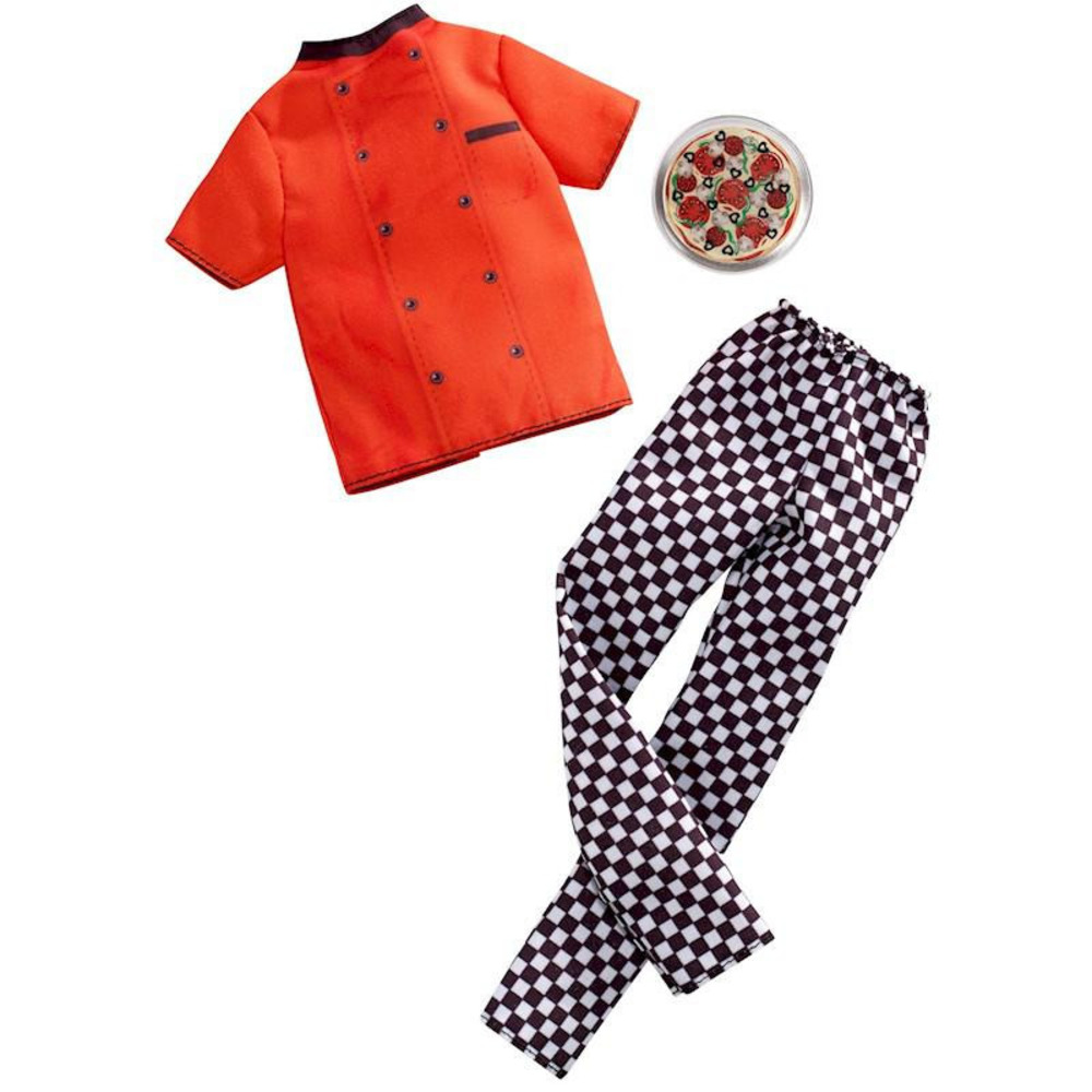 New in Box-Barbie Clothes for Ken Doll - Pizza Chef Look w/ Pizza